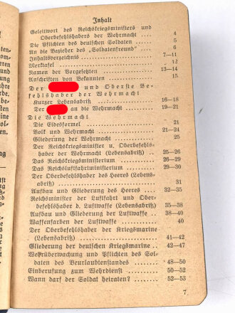 Der Soldatenfreund (Ausgabe C) Taschenkalender für die Luftwaffe 1938, über 300 Seiten, Einband löst sich, Maße 7,5 x 12,5 cm