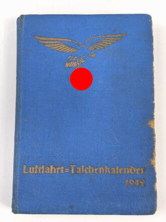 Luftfahrt - Taschenkalender 1942, 186 Seiten, Einband hat sich gelöst, Maße 10 x 14,5 cm