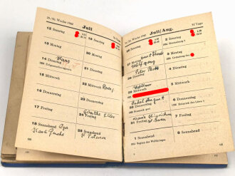 Luftfahrt - Taschenkalender 1942, 186 Seiten, Einband hat sich gelöst, Maße 10 x 14,5 cm