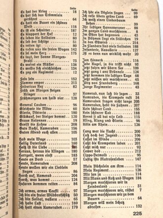 Morgen marschieren wir - Liederbuch der Deutschen Soldaten, 226 Seiten, Einband löst sich