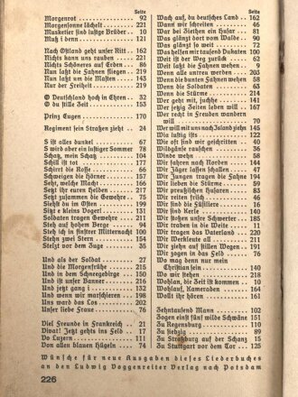 Morgen marschieren wir - Liederbuch der Deutschen Soldaten, 226 Seiten, Einband löst sich