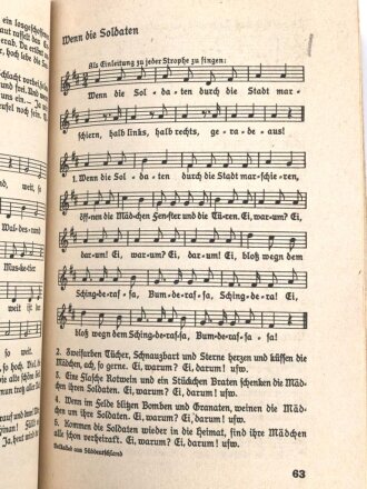 Morgen marschieren wir - Liederbuch der Deutschen Soldaten, 226 Seiten, Einband löst sich