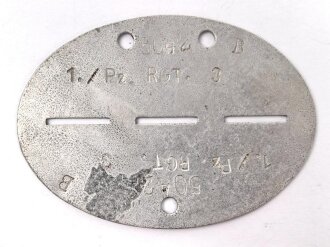 Erkennungsmarke aus Aluminium " 1. / Pz. RGT. 3...