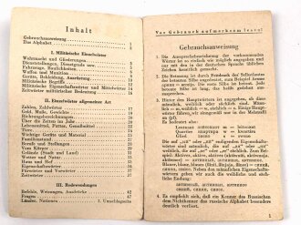 Wehrmacht - Sprachführer "Deutsch-Russisch"48 Seiten, A6