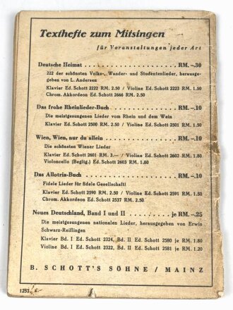 "Das neue Soldaten Liederbuch" Textbuch mit Melodien 2 stimmig, 80 Seiten, A6, Einband gerissen
