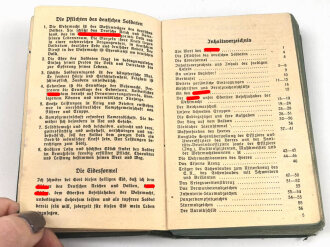Der Soldatenfreund (Ausgabe A : Heer) Taschenjahrbuch für die Wehrmacht mit Kalender 1942, über 300 Seiten, Einband löst sich, Maße 7,5 x 12,5 cm