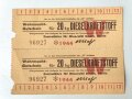 2 Gutscheine für Dieselkraftstoff, datiert 1944