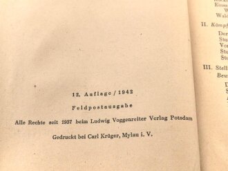 "Infanterie greift an" General Oberst Rommel, Feldpostausgabe, datiert 1942, 400 Seiten, A6