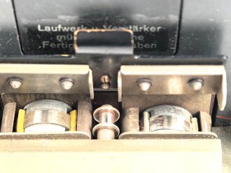 Tonschreiber B1 ( L ) Laufwerk , Ton.S. b1 ( L ) Wehrmacht. Hersteller jja  1944. Otiginallack, Funktion nicht geprüft