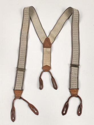 Hosenträger aus der Zeit des 2.Weltkrieg ,  getragen, der Stempel ist natürlich völliger Unsinn