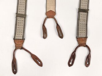 Hosenträger aus der Zeit des 2.Weltkrieg ,  getragen, der Stempel ist natürlich völliger Unsinn