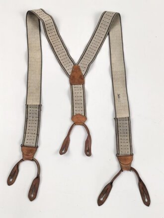 Hosenträger aus der Zeit des 2.Weltkrieg ,  getragen, der Stempel ist natürlich völliger Unsinn