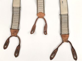 Hosenträger aus der Zeit des 2.Weltkrieg ,  getragen, der Stempel ist natürlich völliger Unsinn