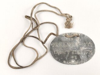 Erkennungsmarke aus Zink " Fliegerhorst Kommandantur...