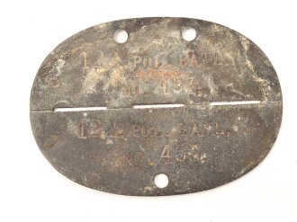 Erkennungsmarke aus Zink " Polizei Batl. No. 453"