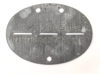 Erkennungsmarke aus Zink "Ersatz und Ausbildungs Regiment Hermann Göring""
