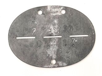 Fallschirmjäger Erkennungsmarke aus Zink "214734 für 4./Fallschirmschule Wittstock""