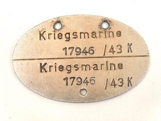 Kriegsmarine Erkennungsmarke aus Leichtmetall