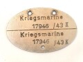 Kriegsmarine Erkennungsmarke aus Leichtmetall