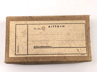 Feldpost Paket leer Wehrmacht, Maße etwa 8 x 14 x 3cm