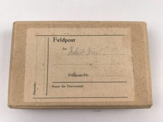 Feldpost Paket leer Wehrmacht, Maße etwa 9 x 14 x 3cm