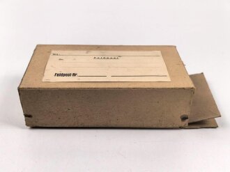 Feldpost Paket Wehrmacht, Original verpackte Glasflasche, Maße etwa 9 x 16 x 4,5cm