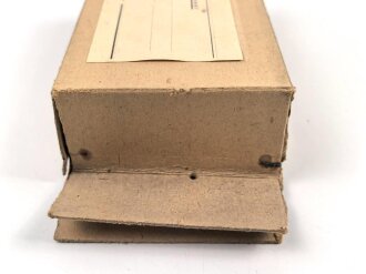 Feldpost Paket Wehrmacht, Original verpackte Glasflasche, Maße etwa 9 x 16 x 4,5cm