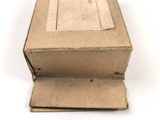 Feldpost Paket Wehrmacht, Original verpackte Glasflasche, Maße etwa 9 x 16 x 4,5cm