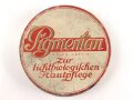 Blechdose " Pigmentan" zur lichtbiologischen Hautpflege. Preis in Reichsmark. Leer. Durchmesser 76mm