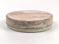 Blechdose " Pigmentan" zur lichtbiologischen Hautpflege. Preis in Reichsmark. Leer. Durchmesser 76mm