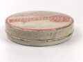 Blechdose " Pigmentan" zur lichtbiologischen Hautpflege. Preis in Reichsmark. Leer. Durchmesser 76mm