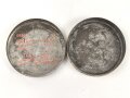 Blechdose " Pigmentan" zur lichtbiologischen Hautpflege. Preis in Reichsmark. Leer. Durchmesser 76mm