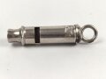 Trillerpfeife aus Metall ohne Bezeichnung, vermutlich Polizei