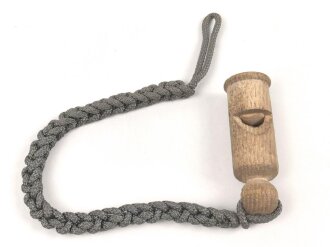 Trillerpfeife aus Holz , an Fangschnur