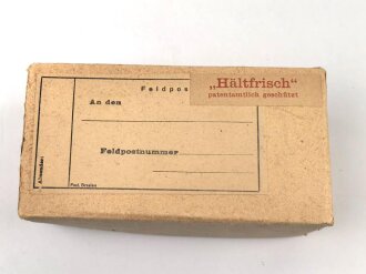 Feldpost Paket Wehrmacht " Hältfrisch,...