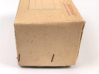Feldpost Paket Wehrmacht " Hältfrisch, patentamtlich geschützt" , leer, Maße etwa 9 x 17 x 7cm