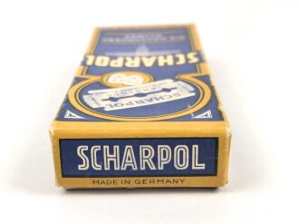 Leere Verpackung für " Scharpol" Rasierklingen