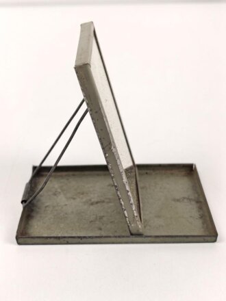 Faltbarer Rasierspiegel aus Blech, 7 ,5 x 11cm