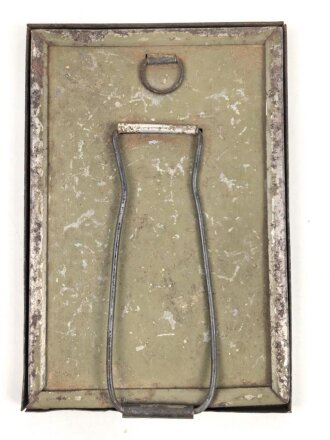 Faltbarer Rasierspiegel aus Blech, 7 ,5 x 11cm