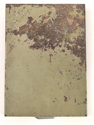 Faltbarer Rasierspiegel aus Blech, 11 x 15cm