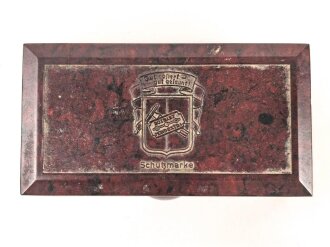 Metallrasierer in rotbrauner Preßstoffdose von Rotbart.