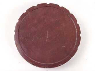 Preßstoffrasierer in ebensolcher Dose, Durchmesser 95mm