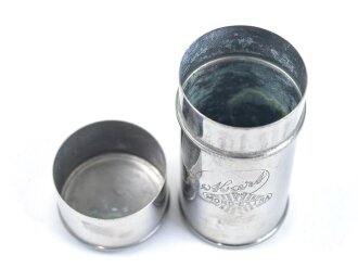 " Rotbart" Rasierseifendose aus Metall, Durchmesser 35mm, Länge 85mm