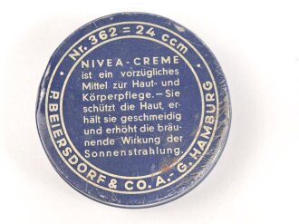 Leere Dose Nivea Creme, Preis in Reichsmark, Durchmesser 50mm