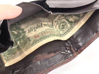 Geldbörse aus Leder, gebraucht