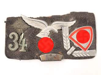 Deckel einer Geldbörse aus Leder, gebraucht