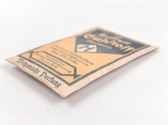 Päckchen " Kristall Süßstoff Saccarin" Wehrmacht Packung. Mitgedruckt