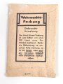Päckchen " Kristall Süßstoff Saccarin" Wehrmachts- Packung. Mitgedruckt