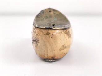 "Kriegsweihnacht Holland 1940" Kleiner Holzschuh als Spardose, Gesamtlänge 11,5cm