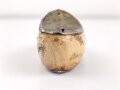 "Kriegsweihnacht Holland 1940" Kleiner Holzschuh als Spardose, Gesamtlänge 11,5cm